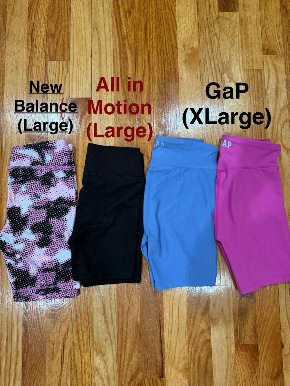Girls 4-Pack Active Bike Shorts - Blue, Hot Pink, Black, Pink Camo